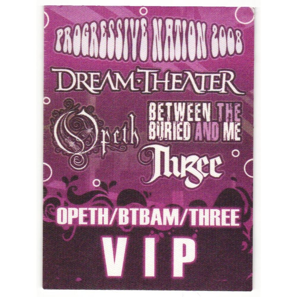 2008 Dream Theater Opeth Between Buried Me Concert Backstage Pass VIP